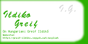 ildiko greif business card